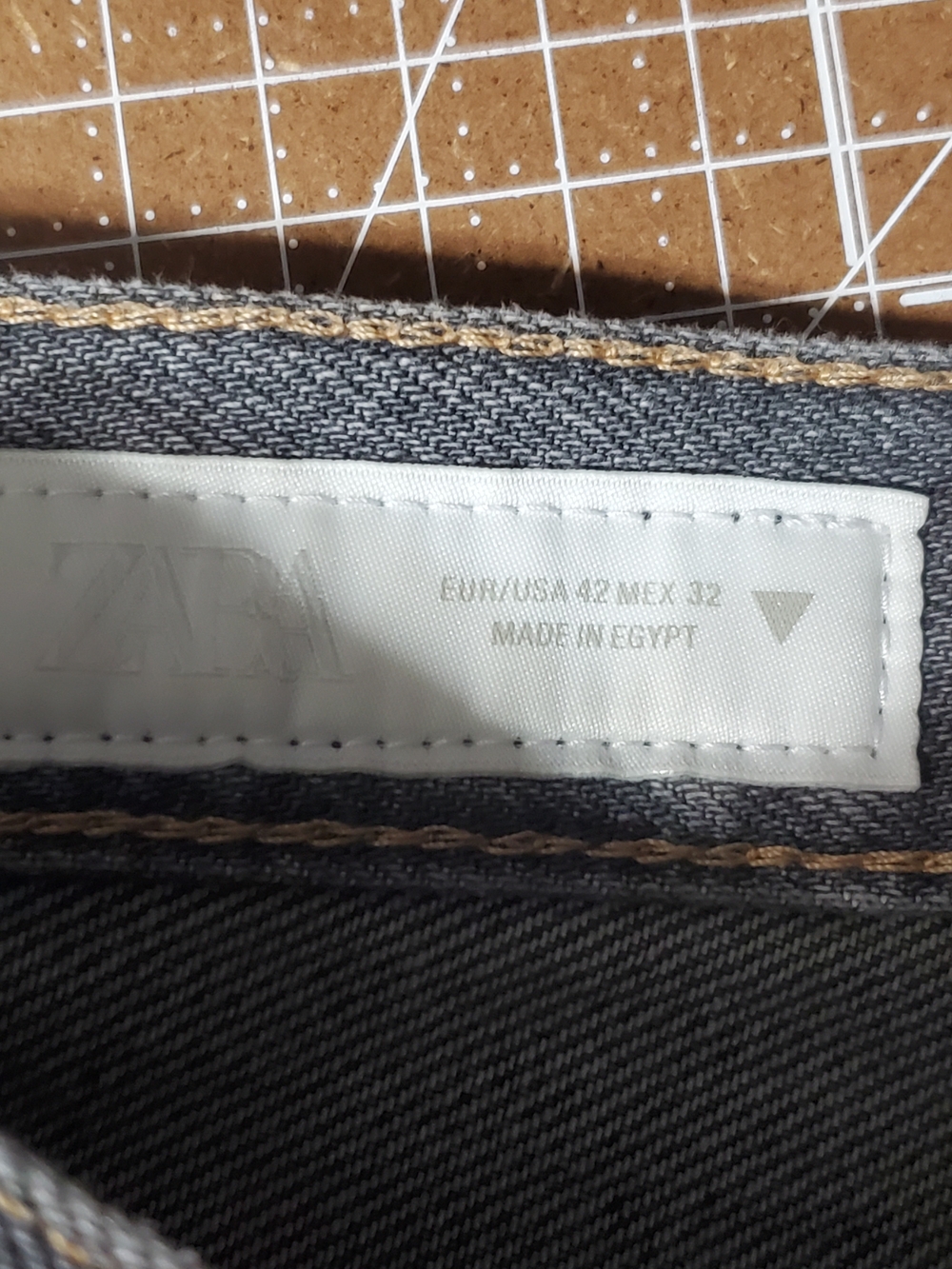 NWT Zara Light Gray Crossed Waist Wide Leg Jeans Women's Size 10 - Picture 10 of 10